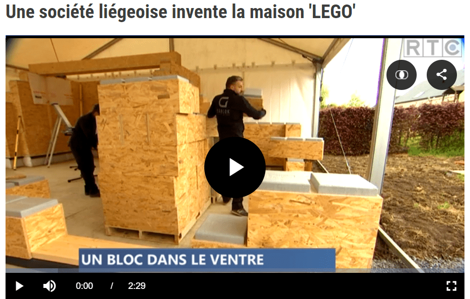RTC : une société liégeoise invente la maison en blocs de bois